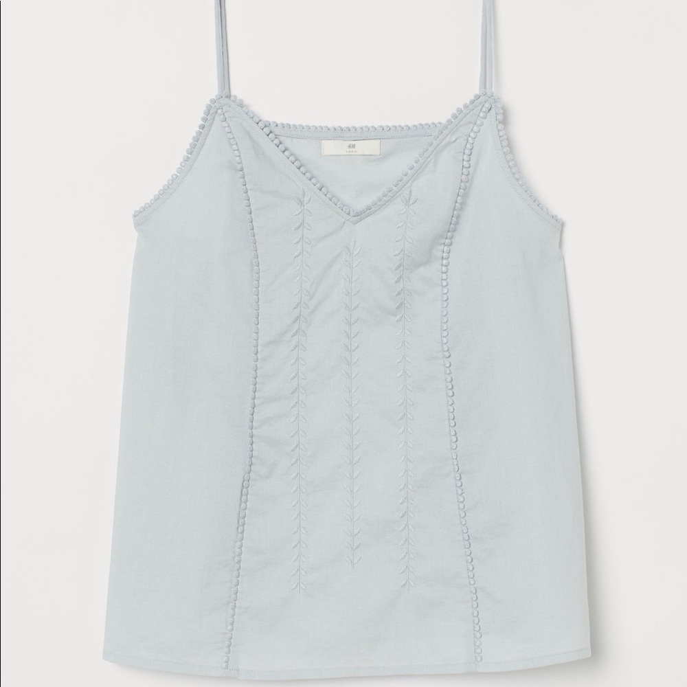 NWT / H&M embroidered tank top / cami
